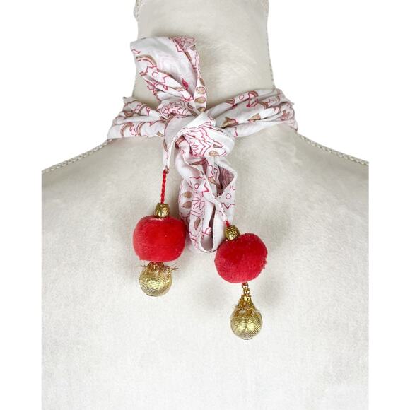 Alicia Bell Kat Criss Cross Halter Maxi Dress Pink Gold Motif Size Large NEW - Picture 10 of 13